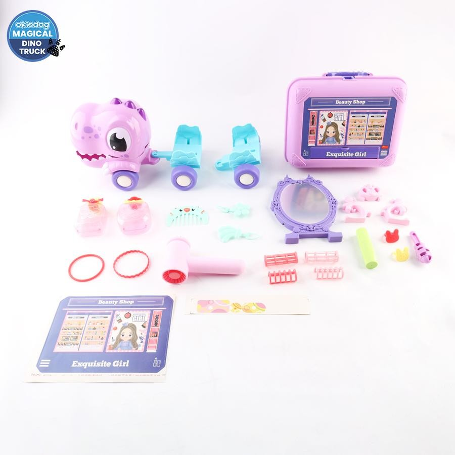Okiedog Magical Dino Truck Playhouse - Mainan Bongkar Pasang Edukasi Anak