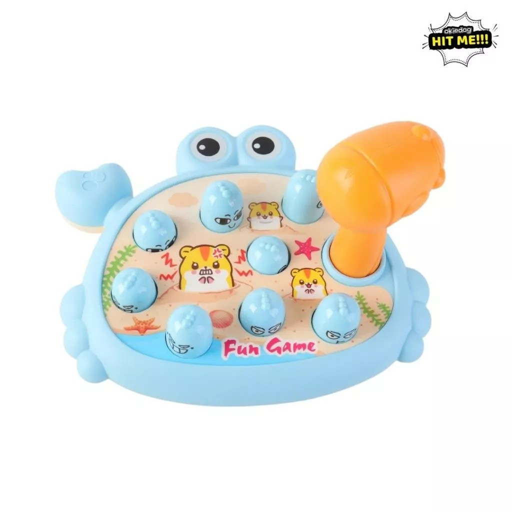 Okiedog Hit Me Giant Crab - Mainan Pukul Palu Hewan Kepiting Lucu