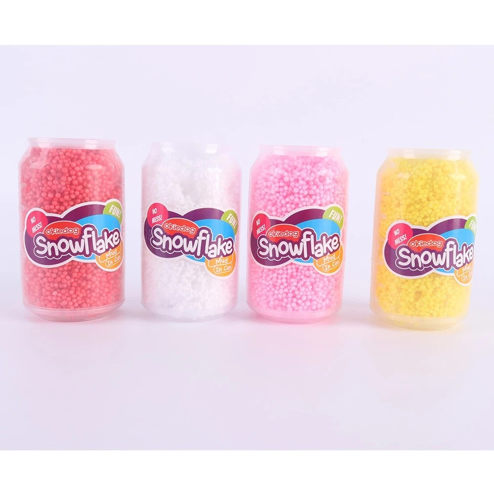 Okiedog Snowflake Mud In Can - Mainan Sensorik Slime Squisy Anak-anak