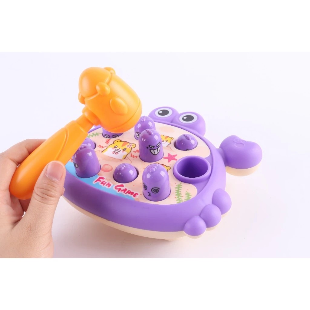 Okiedog Hit Me Giant Crab - Mainan Pukul Palu Hewan Kepiting Lucu