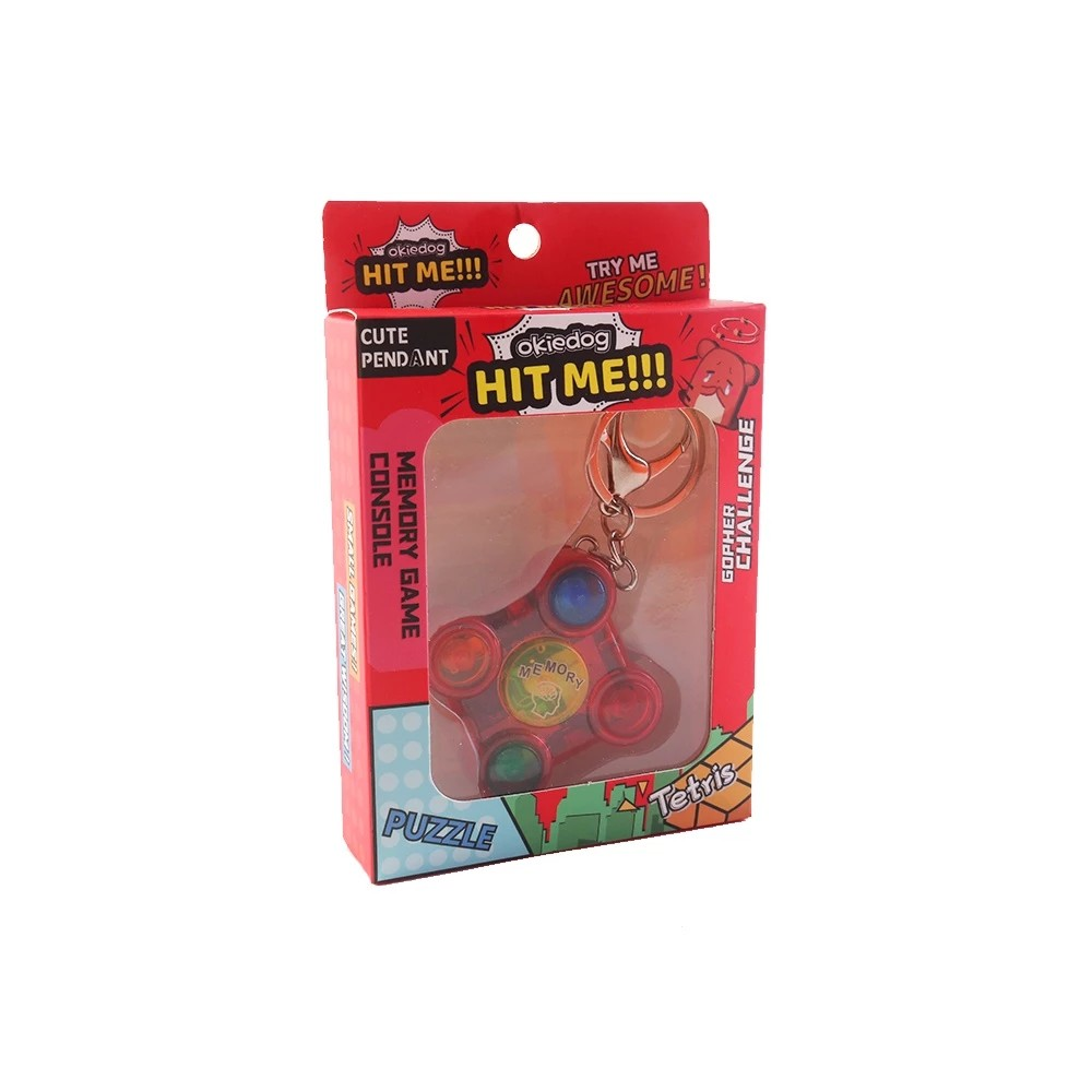 Okiedog Hit Me!!! Memory Game Transparent Edition (Assorted Color) Fidget Toys with Light and Sound