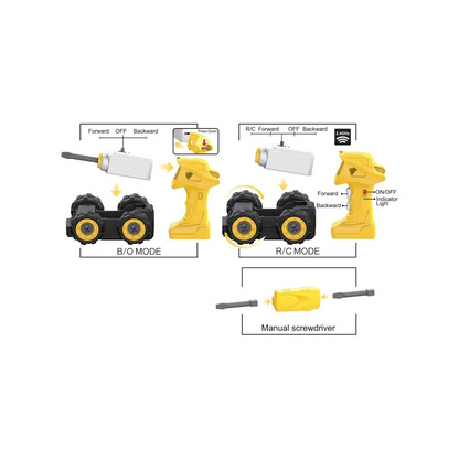 Okiedog DIY RC Transform - Mainan Mobil Remote Control Anak