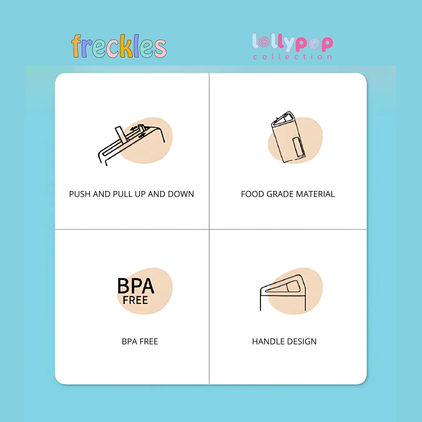 Freckles Lollypop Collection Bottle and Lunch Box