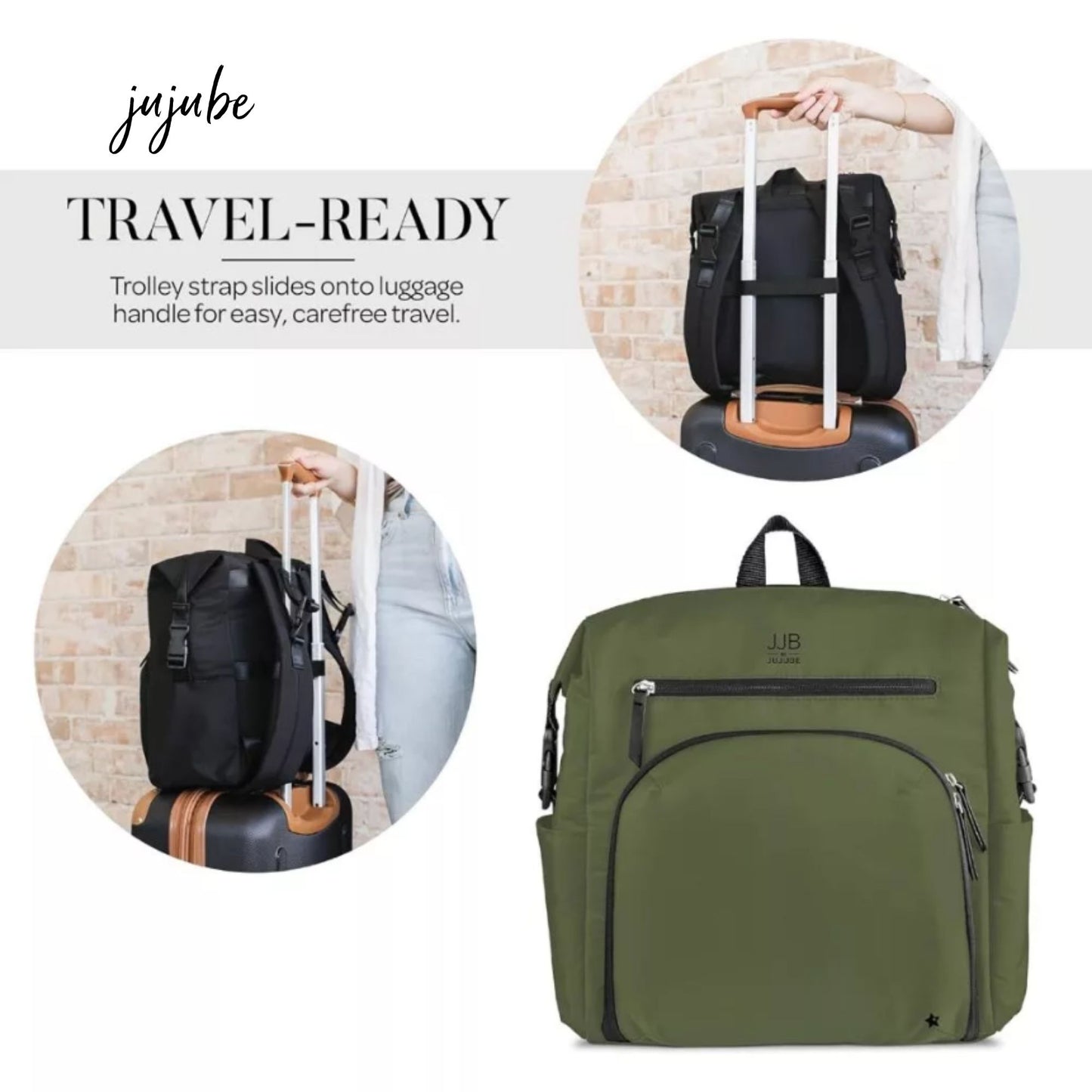 Jujube Modern Backpack Diaper Bag - Tas Popok Ransel Perlengkapan Bayi Multifungsi