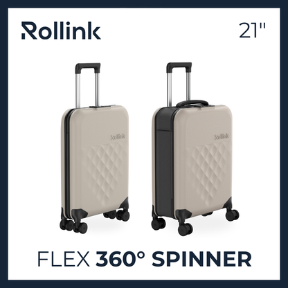 Rollink Flex 360 Spinner 21 - Koper 4 Roda 21 Inch - Koper Compact Lipat