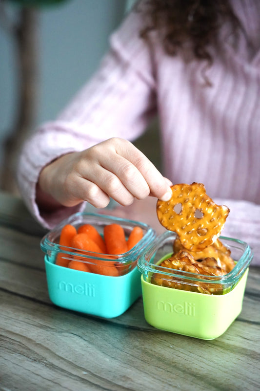 Melii Baby Glass Containers with sleeve - Wadah makanan kaca