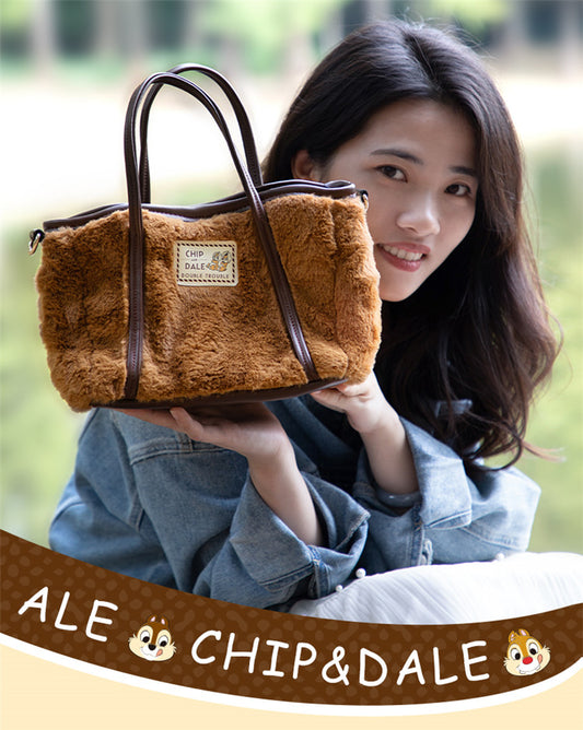 Mesuca Chip & Dale Plush Tote Bag - Tas Selempang Disney Premium