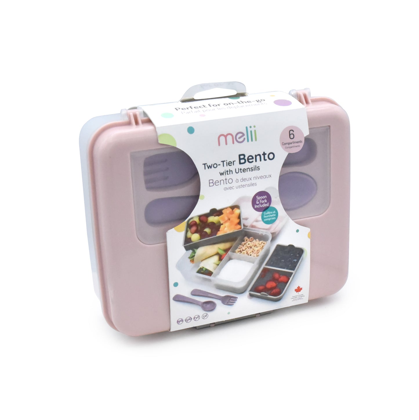 Melii Baby 2 Tier Bento Box - tempat makan anak dengan sendok garpu