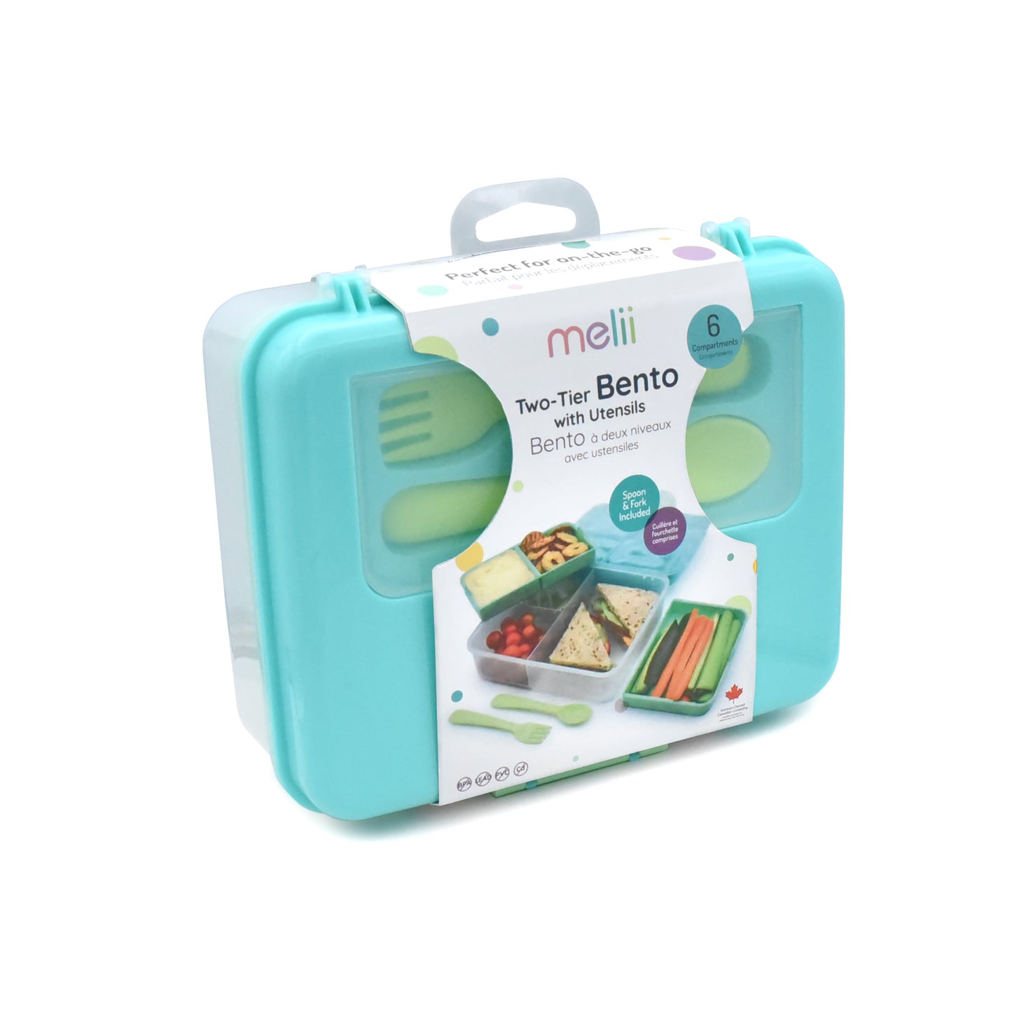 Melii Baby 2 Tier Bento Box - tempat makan anak dengan sendok garpu