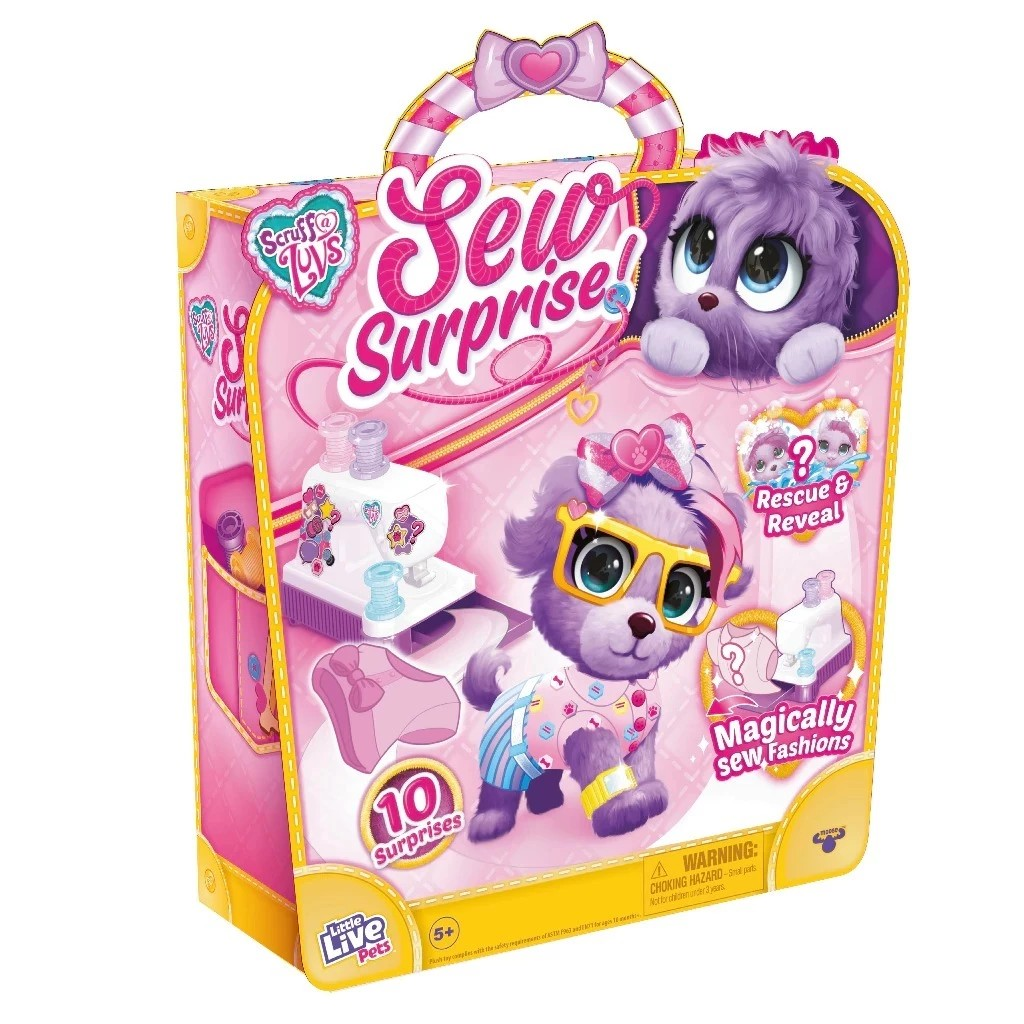 Scruff A Luvs Surprise Sew Wow - Mainan Boneka Anjing Kejutan