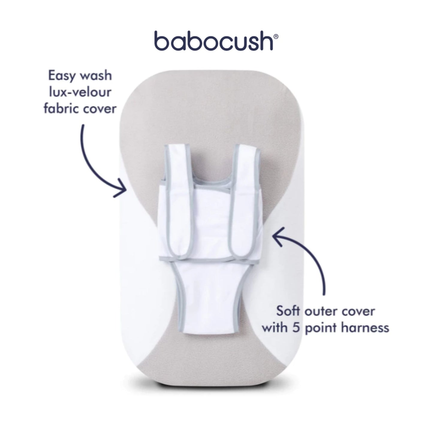 Babocush Newborn Comfort Cushion - Kasur anti kolik terdapat suara detak jantung dan getar