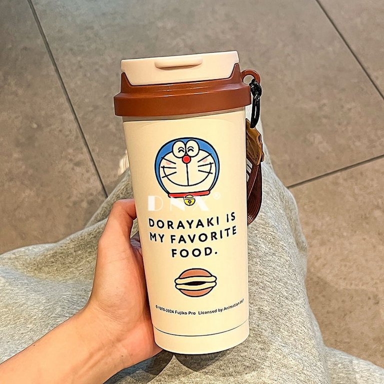 Doraemon Happy Stainless Steel Bottle 500ml - Botol Minum Doraemon