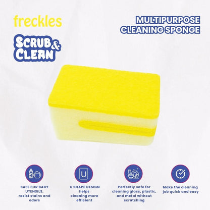 Freckles Cleaning Sponge - Yellow