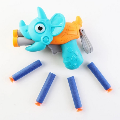 Okiedog Triangle Dragon Three Hole Soft Bullet Gun - Mainan Tembakan Anak Karakter Naga
