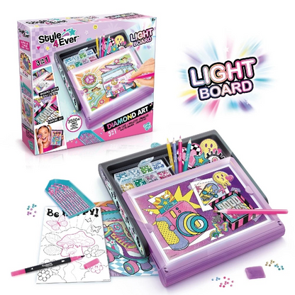 Canal Toys S4E Diamond Art 3in1 LED Case - Mainan Kreativitas Anak