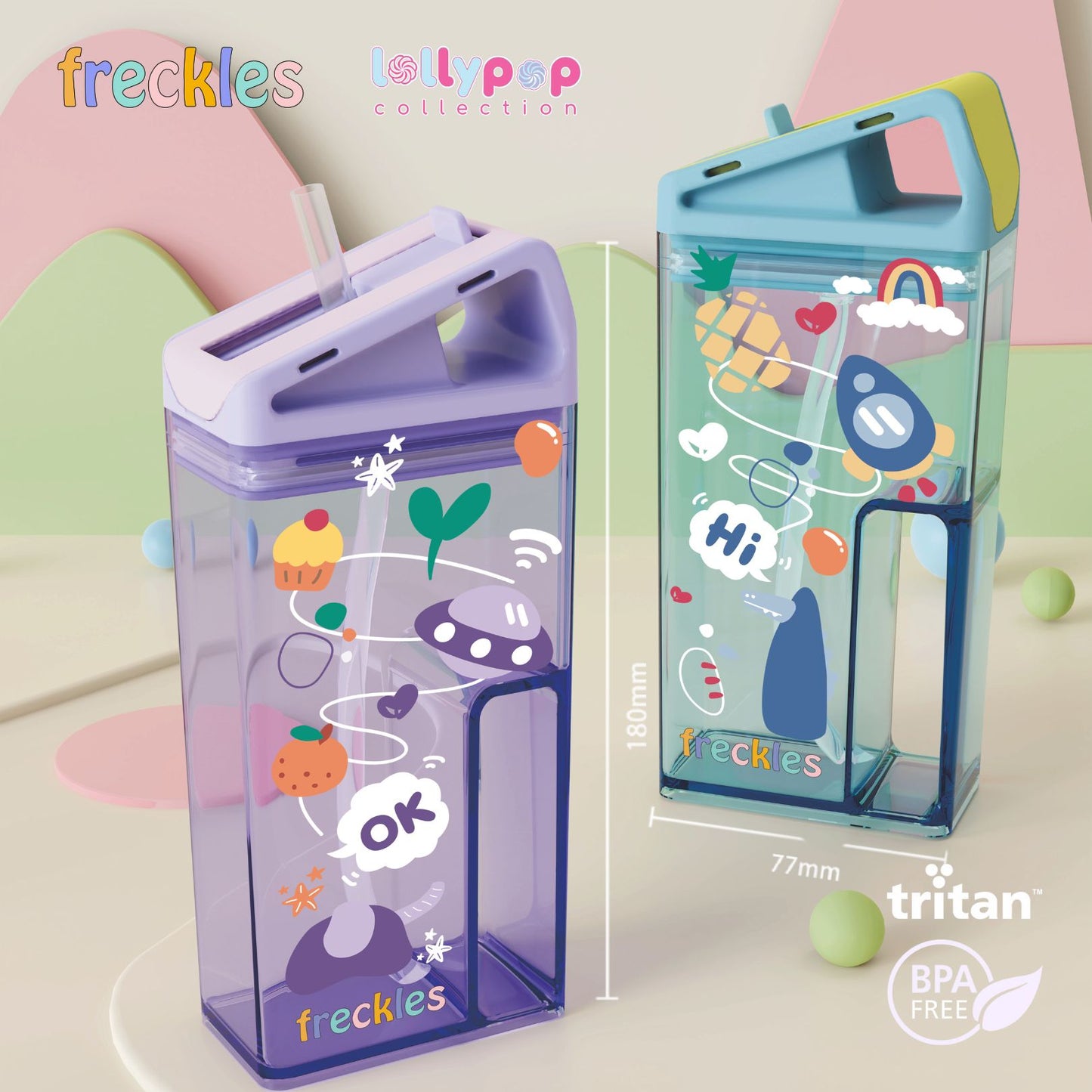 Freckles Lollypop Collection Bottle and Lunch Box
