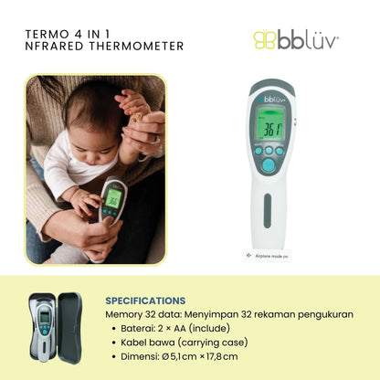 Bbluv Termo 4 in 1 Infrared Thermometer - Termometer Infrared Multifungsi