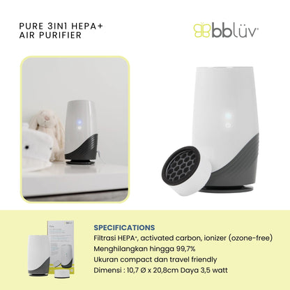 Bbluv Pure 3in1 HEPA+ Air Purifier - Alat pembersih udara