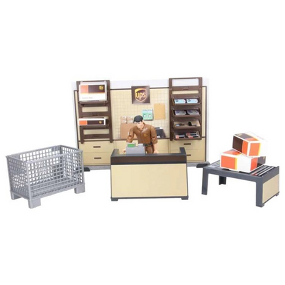 Bruder 62250 Bworld UPS Store - Mainan Miniatur Toko Pengiriman Barang