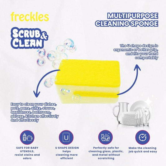 Freckles Cleaning Sponge - Yellow