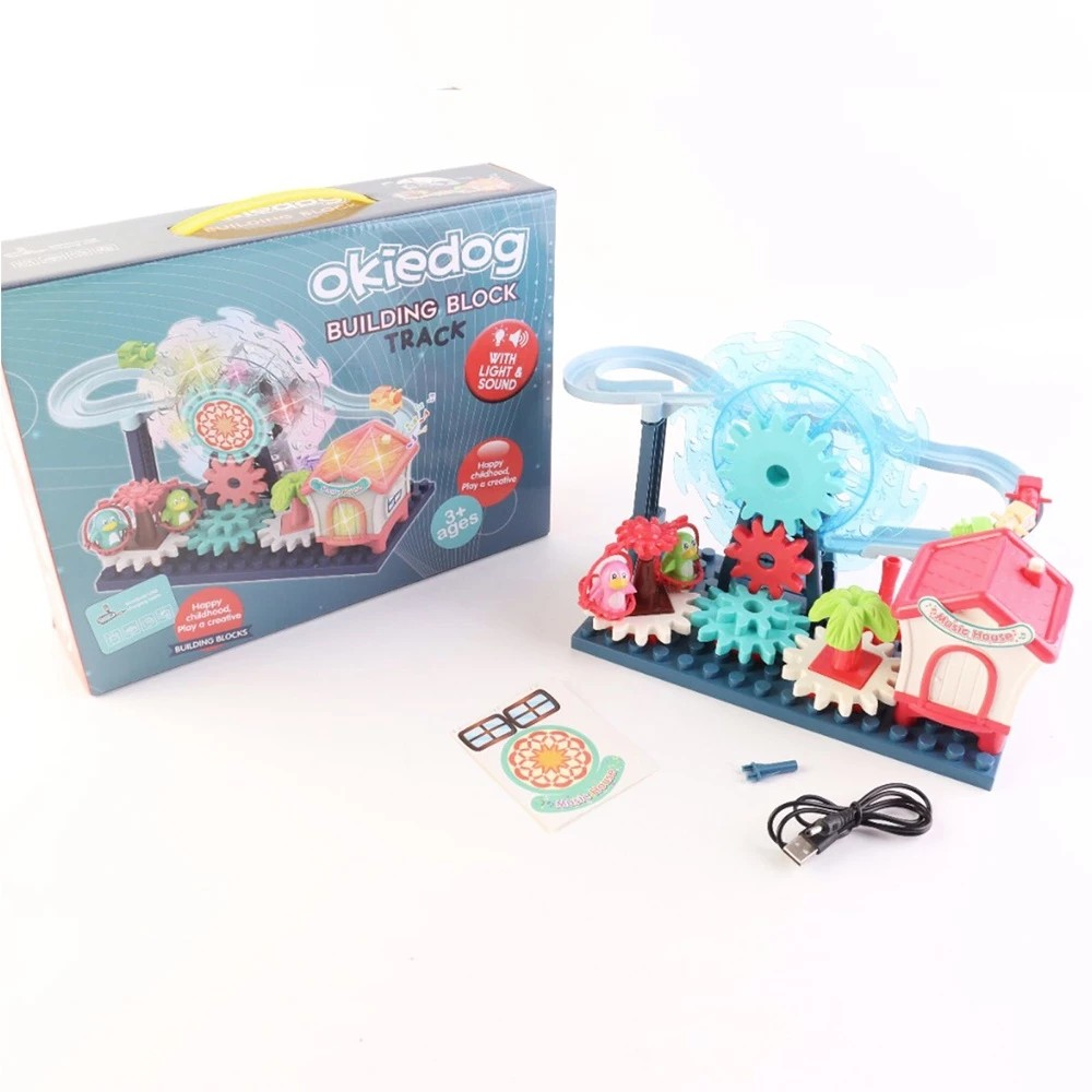 Okiedog Ferris Wheel Paradise with Light and Music - Mainan Kreativitas Anak dengan Lampu dan Musik
