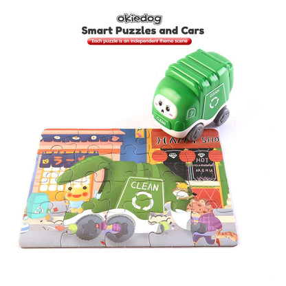 Okiedog Smart Puzzle & Cars - Mainan Bongkar Pasang Anak