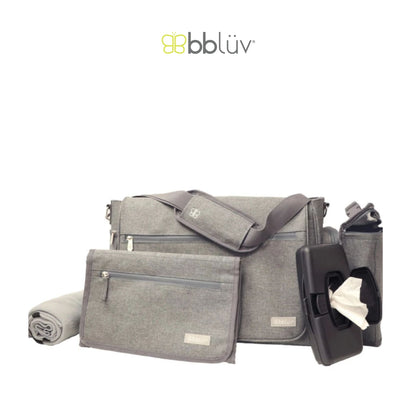 Bbluv Ultra Bag Grey Diaper Bag - Tas Perlengkapan Bayi - Tas Popok