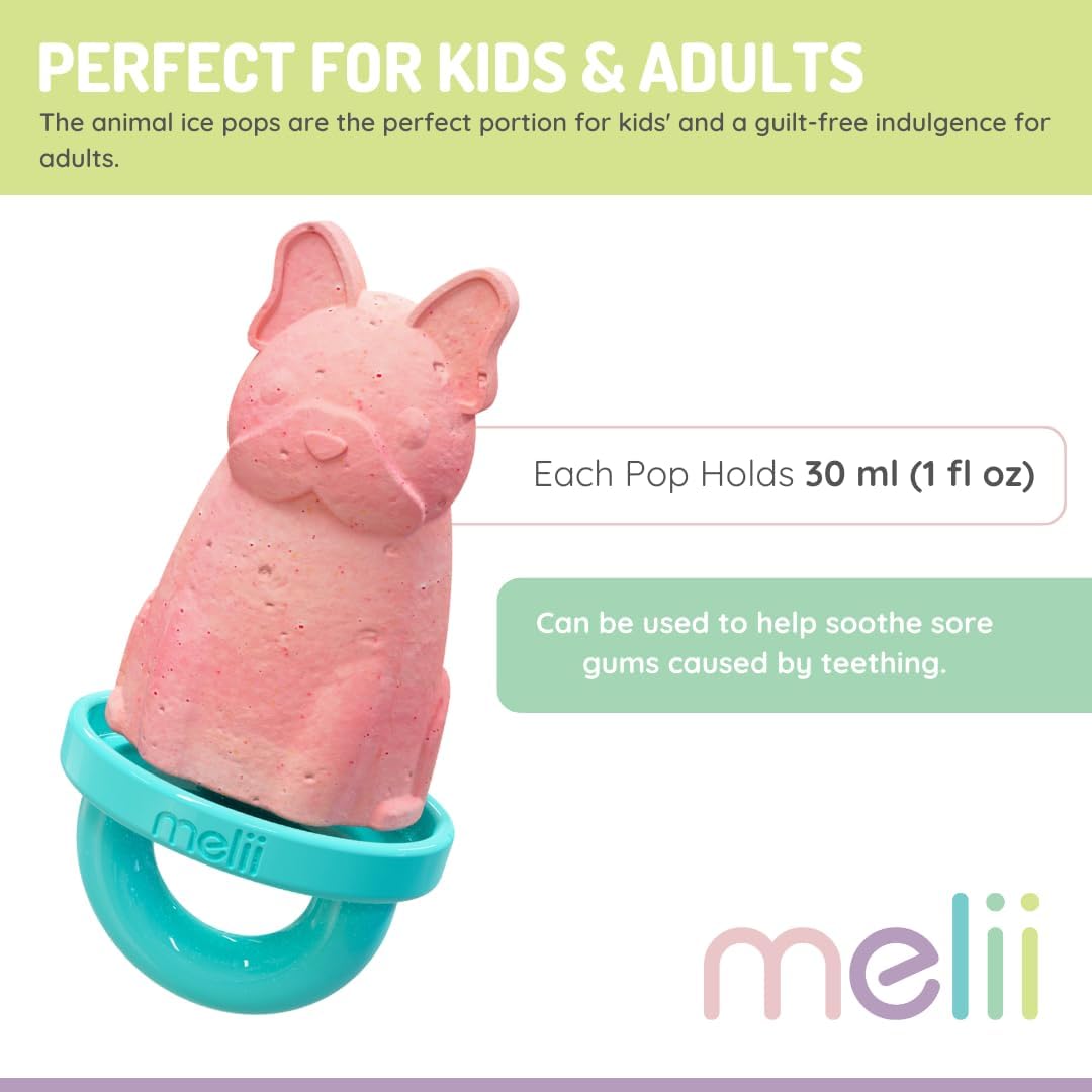 Melii Baby Animal Ice Pops with Tray - Cetakan Ice Cream Anak