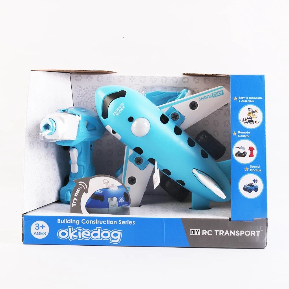 Okiedog DIY RC Plane Light - Mainan Remote Control Pesawat Anak