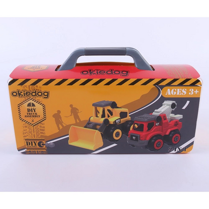 Okiedog DIY Truck Assembly Bulldozer with Koper - Mainan Bongkar Pasang Anak SNI