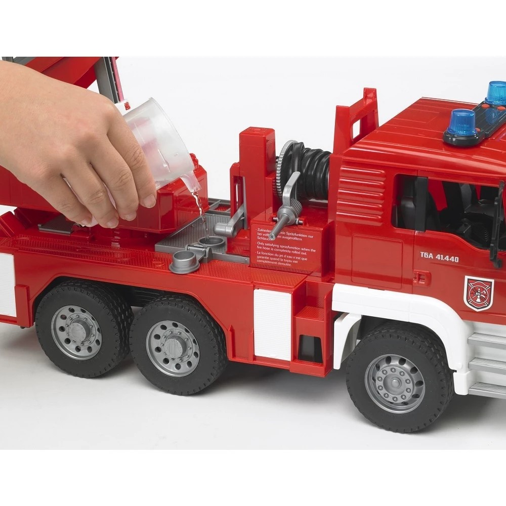 Bruder 2771 MAN TGA Fire Engine with Ladder Water Pump and L & S - Mainan Miniatur Truk Pemadam Kebakaran