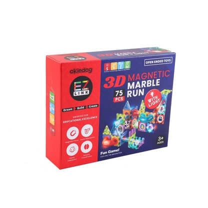 Okiedog Ezlink 3D Magnetic Marble Run with Light
