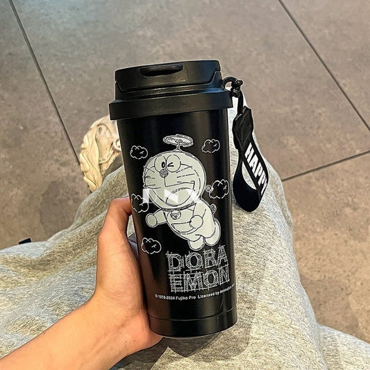 Doraemon Happy Stainless Steel Bottle 500ml - Botol Minum Doraemon