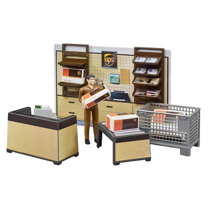 Bruder 62250 Bworld UPS Store - Mainan Miniatur Toko Pengiriman Barang