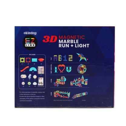 Okiedog Ezlink 3D Magnetic Marble Run with Light