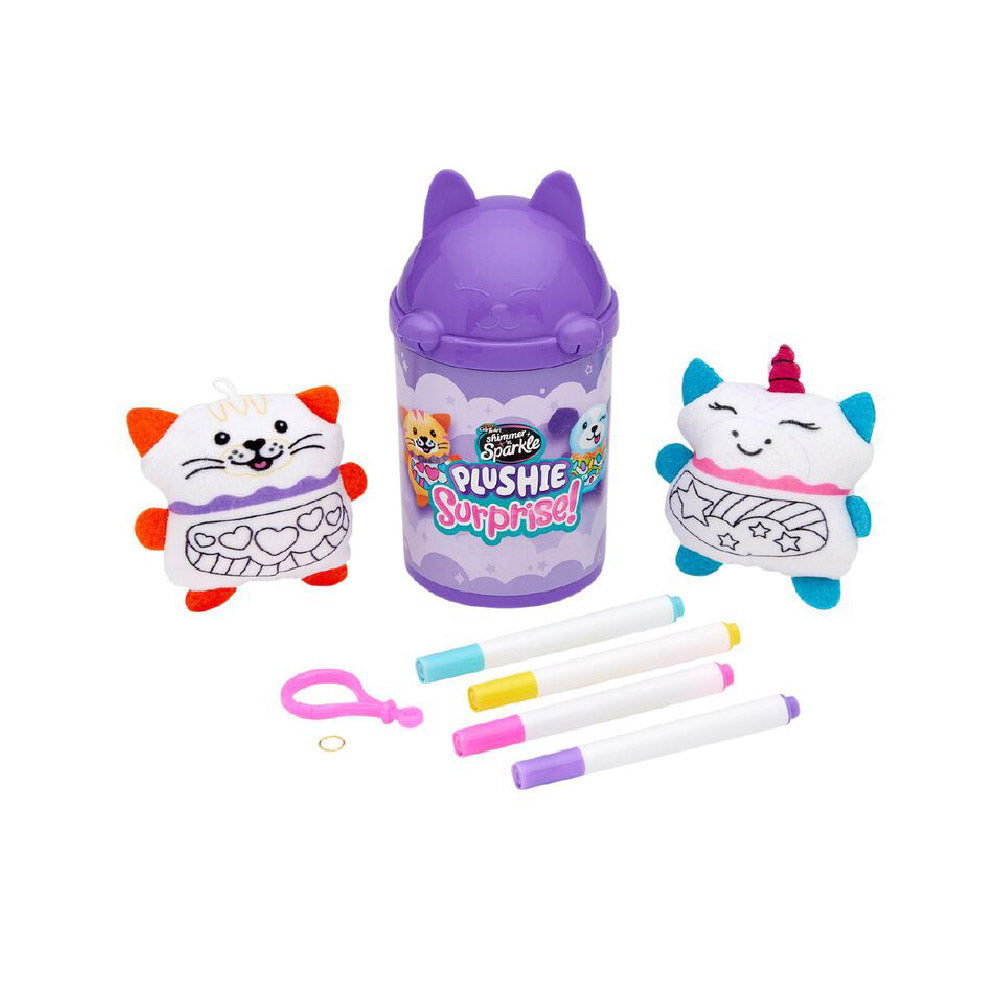 Shimmer 'n Sparkle Plushie Surprize in container in PDQ