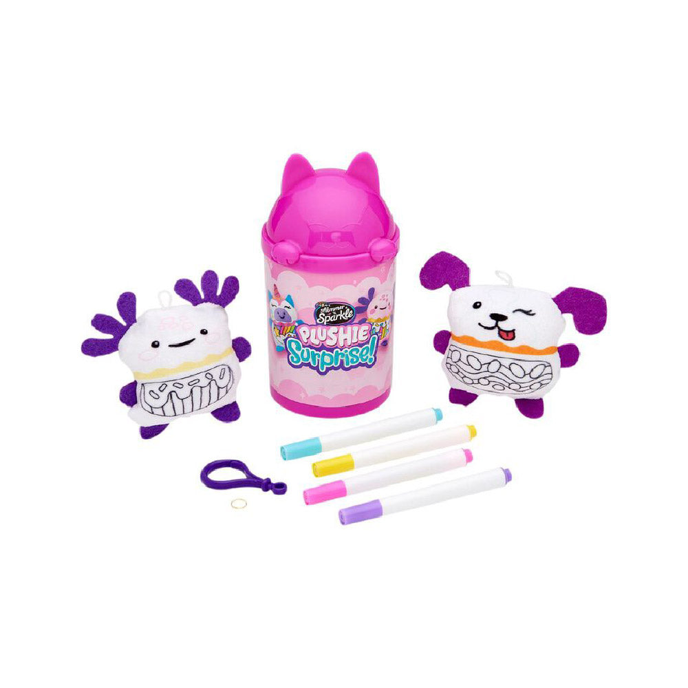 Shimmer 'n Sparkle Plushie Surprize in container in PDQ