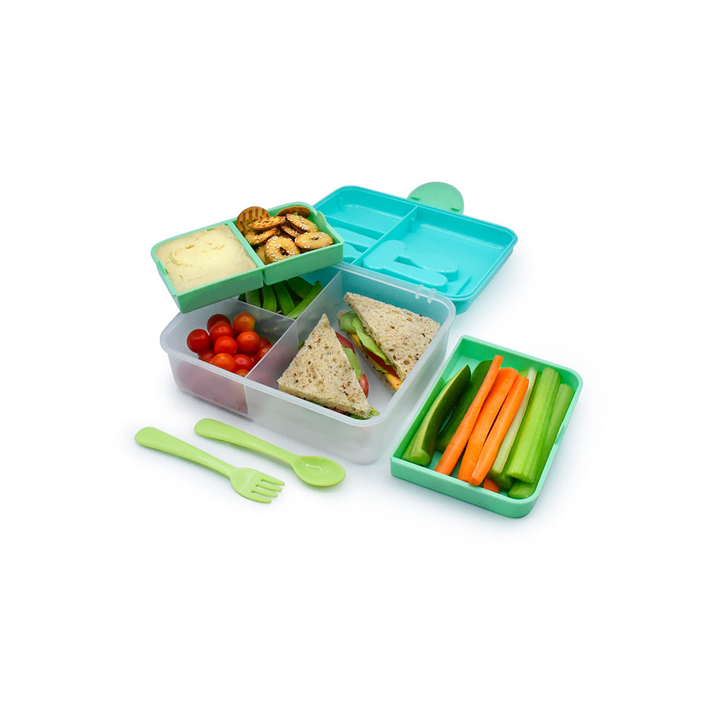 Melii Baby 2 Tier Bento Box - tempat makan anak dengan sendok garpu