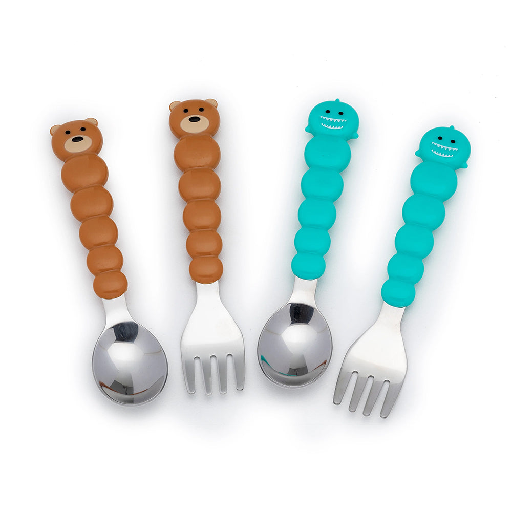 Melii Baby Animal Utensil Set - Alat makan stainless sendok dan garpu
