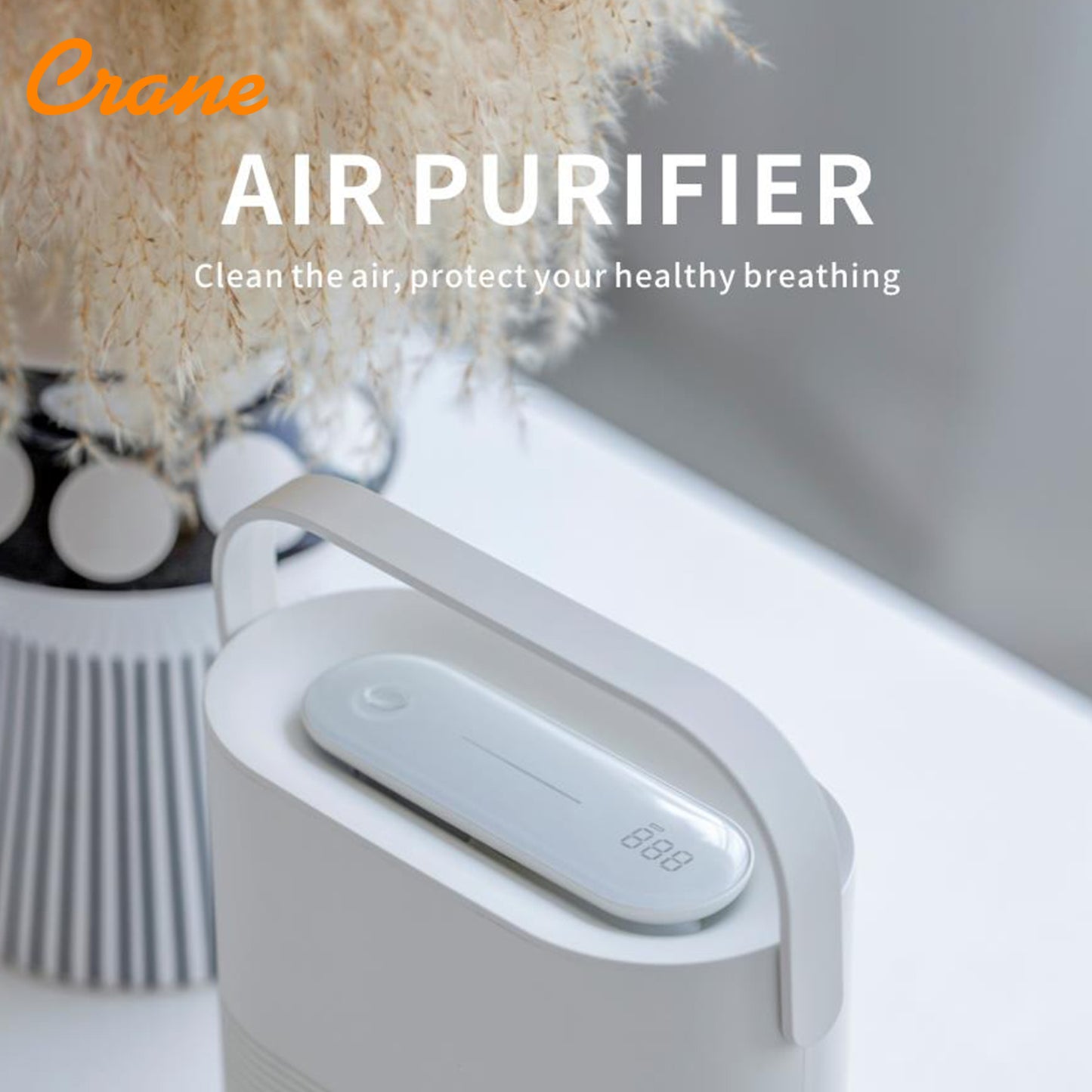 Crane Rechargeable Portable Air Purifier with Electronic Filter - Pembersih udara