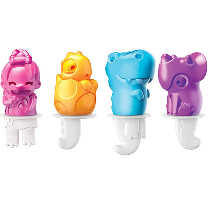 Zoku Safari Pop Mold (4 pop)  - Cetakan Es Krim Karakter / Cetakan Es Krim Bentuk Hewan / Cetakan Es Krim Silicon