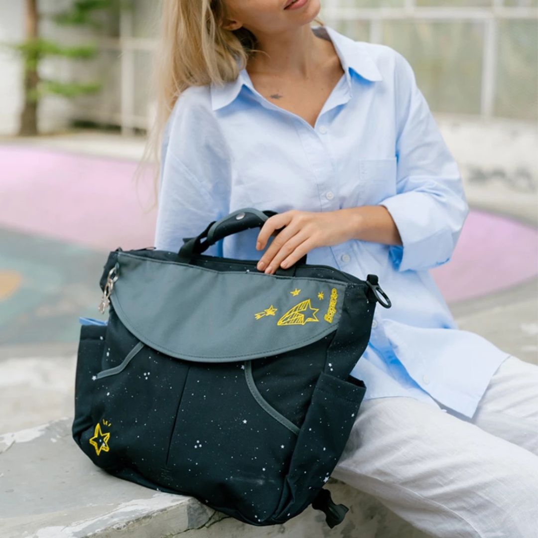 Okiedog Sumo Nature Grey 3in1 Diaper Bag - Tas Diaper Bayi 3in1 Multifungsi