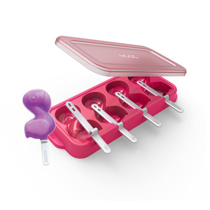 Zoku Ice Pop Mold - Cetakan Es Krim Karakter / Cetakan Es Krim Bentuk Flamingo / Cetakan Es Krim Silicon