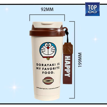 Doraemon Happy Stainless Steel Bottle 500ml - Botol Minum Doraemon
