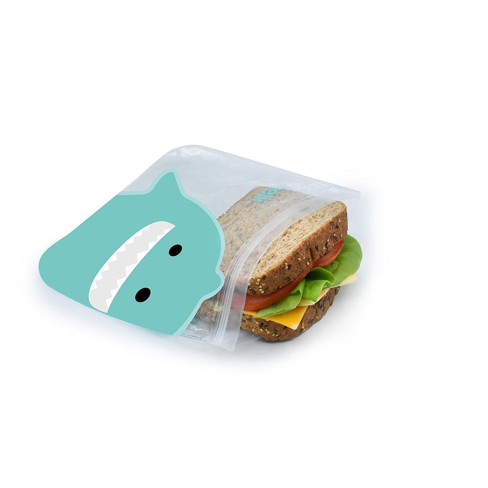 Melii Baby EVA Reusable Snack Bags 4 pc - Kantong makanan klip / zipper / ziplock