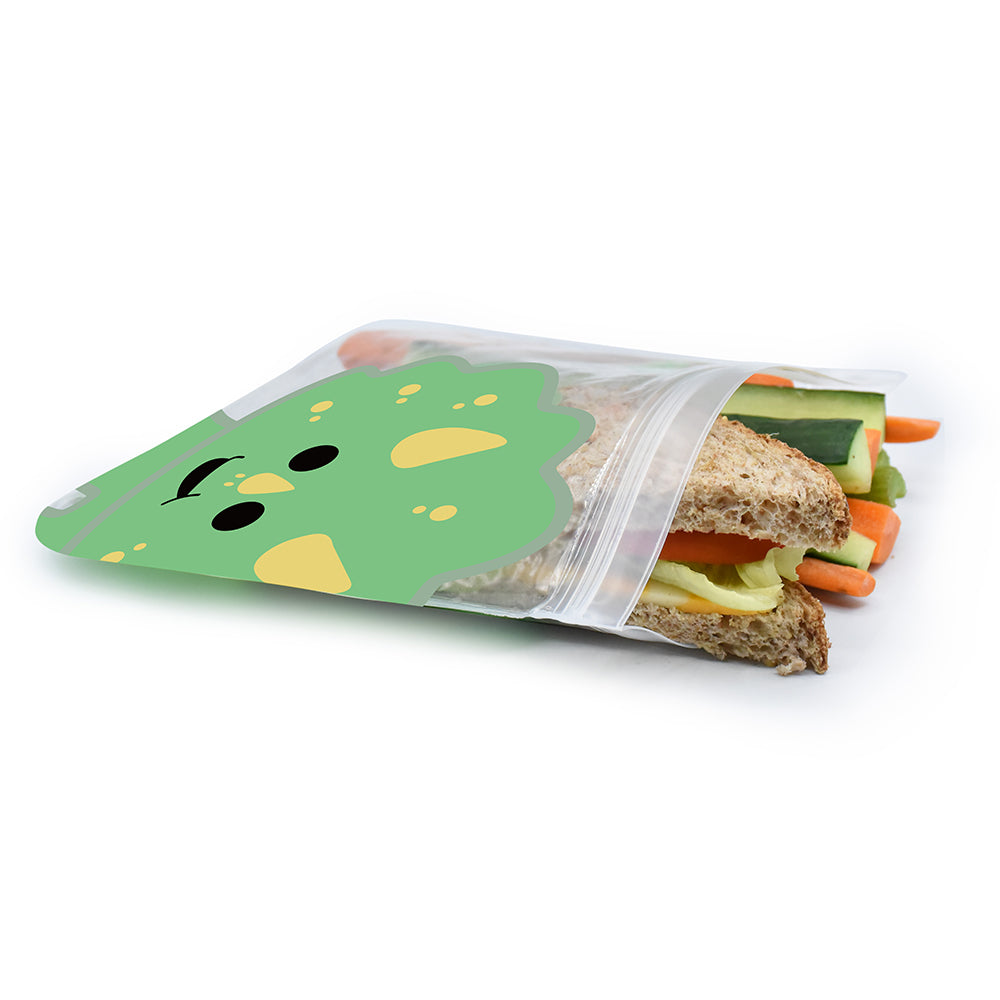 Melii Baby EVA Reusable Snack Bags 4 pc - Kantong makanan klip / zipper / ziplock