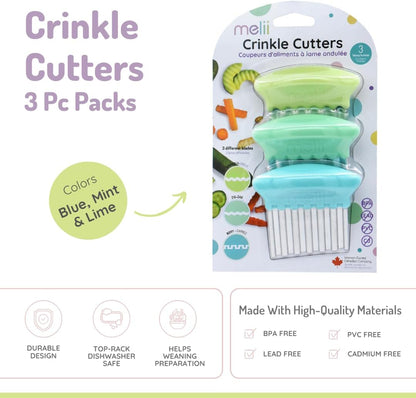Melii Baby Crinckle Cutters - Pisau Potong Gelombang Anti Karat/Pisau Cutter Slicer Zigzag