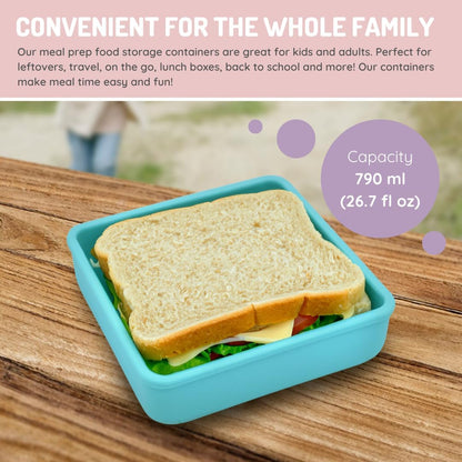 Melii Baby Silicone Sandwich Container - Lunchbox Silikon Anak - Tempat Makan Anak Premium / Tempat Makan Silikon