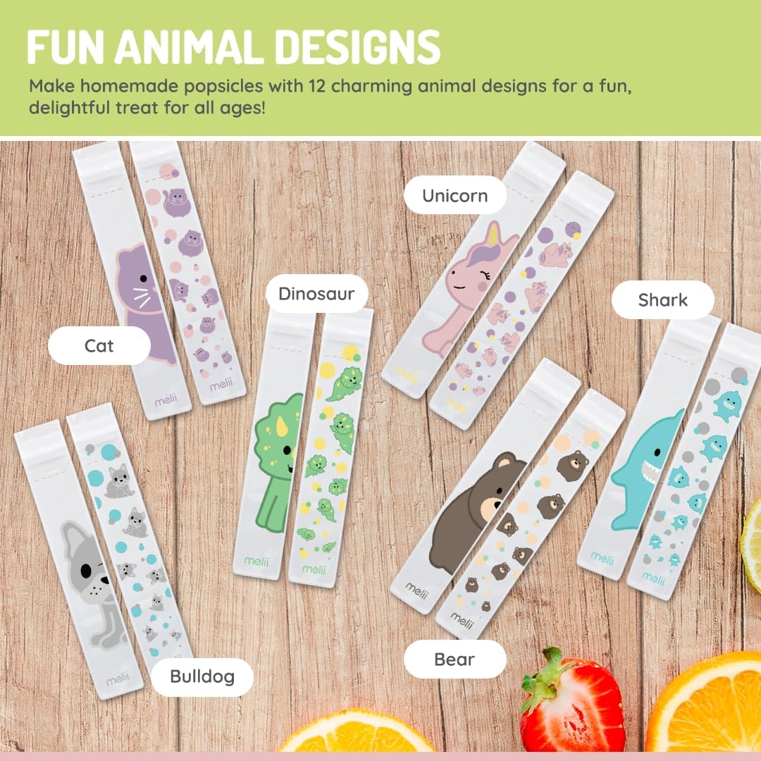 Melii Baby Reusable Ice Pop Freezie Bag - Plastik Es Krim Reusable / Plastik Ice Cream Premium