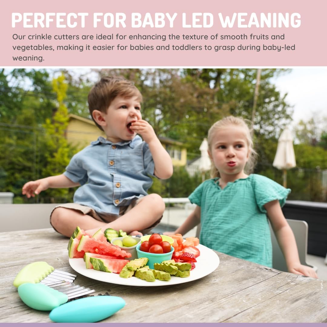 Melii Baby Crinckle Cutters - Pisau Potong Gelombang Anti Karat/Pisau Cutter Slicer Zigzag